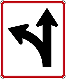 New Zealand road sign R4-3L
