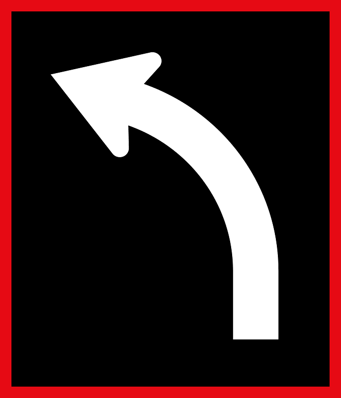 New Zealand road sign R4-1L (–1987)