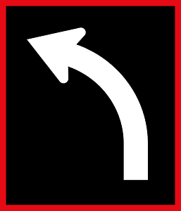 New Zealand road sign R4-1L (–1987)
