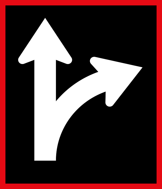 New Zealand road sign R4-3R (–1987)