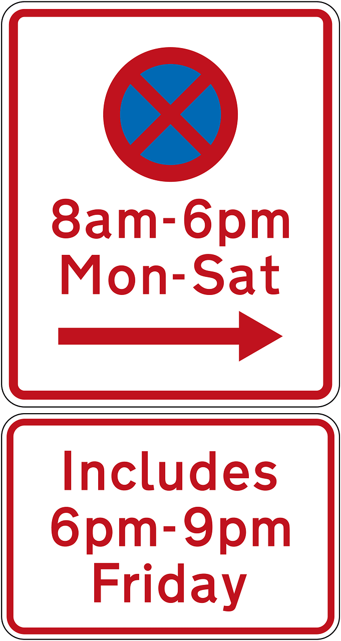 New Zealand road sign R6-11R + R6-11.1 (obsolete)
