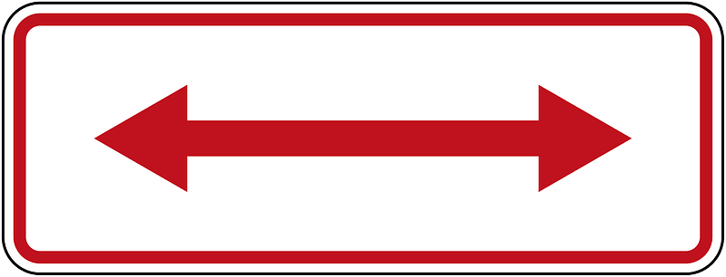 New Zealand road sign R6-10.1LR (obsolete)