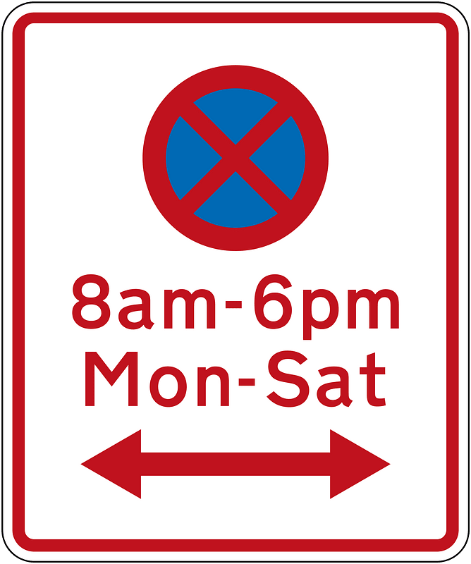 New Zealand road sign R6-11LR (obsolete)