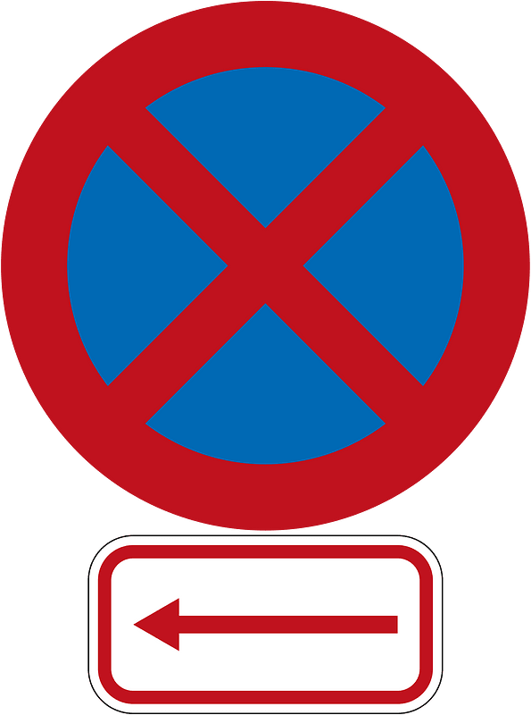 New Zealand road sign R6-10 + R6-10.1L