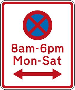 New Zealand road sign R6-11LR