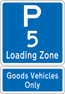 New Zealand road sign R6-50-5 + R6-50.1