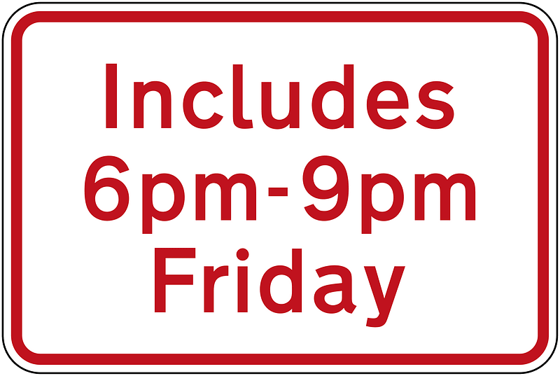 New Zealand road sign R6-11.1 (obsolete)