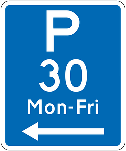 New Zealand road sign R6-31L-30