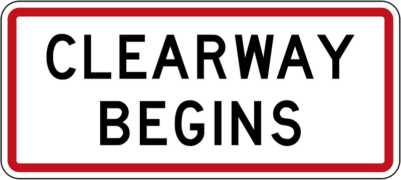 New Zealand road sign R6-12.4