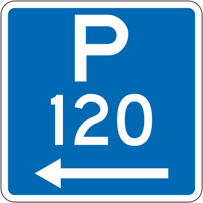New Zealand road sign R6-30L-120