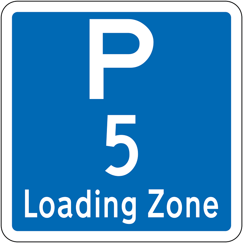 New Zealand road sign R6-50-5 (obsolete)