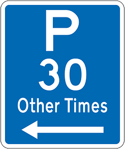 New Zealand road sign R6-32L-30