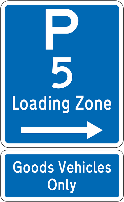 New Zealand road sign R6-50R-5 + R6-50.1