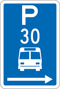 New Zealand road sign R6-53.2.1R (obsolete)