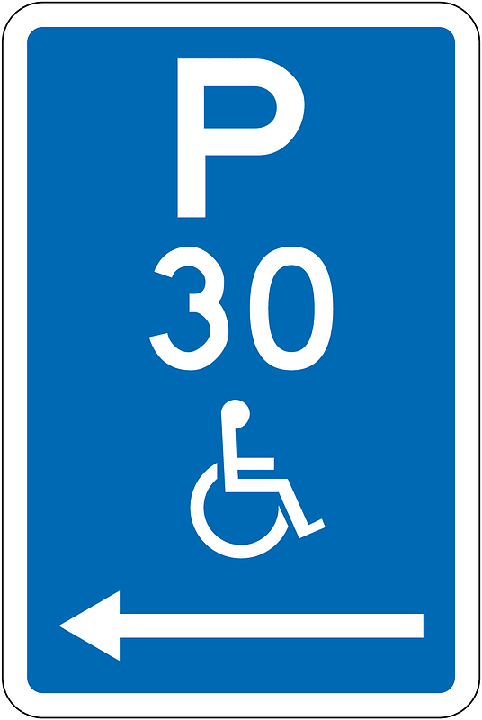New Zealand road sign R6-55.2L-30