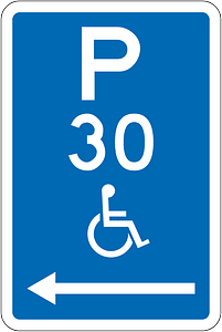 New Zealand road sign R6-55.2L-30