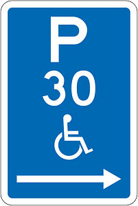 New Zealand road sign R6-55.2R-30