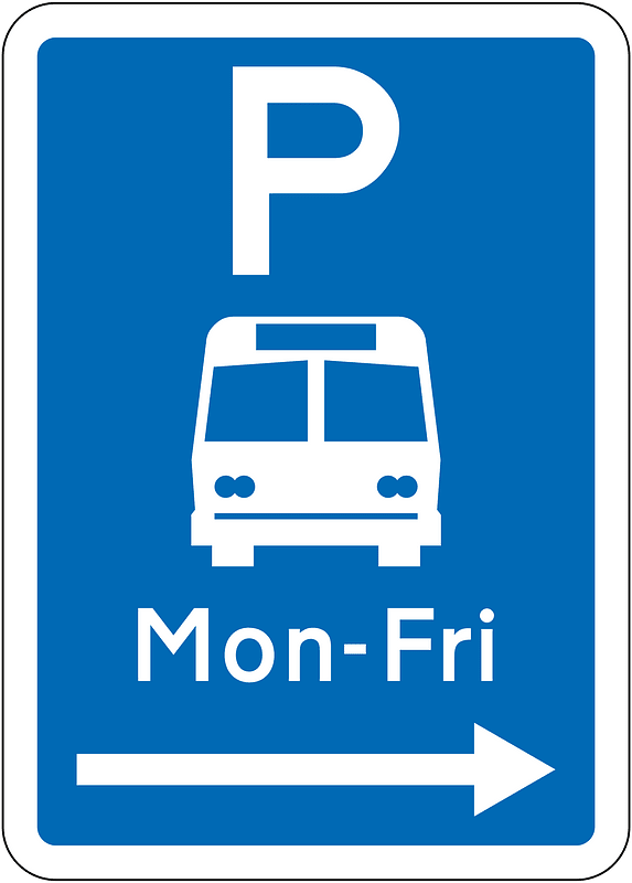 New Zealand road sign R6-53.2.2R (obsolete)