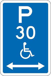 New Zealand road sign R6-55.2LR-30