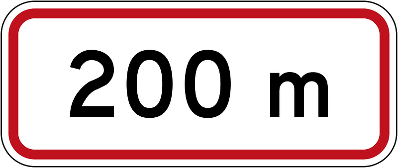 New Zealand road sign R7-2.3 (200)