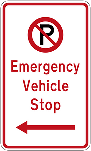 New Zealand road sign R6-79.1L (obsolete)