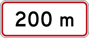 New Zealand road sign R7-2.3 (200) (obsolete)