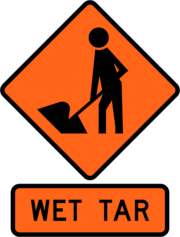 New Zealand road sign W1-1A + W1-1.11A