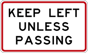 New Zealand road sign R7-1 (large) (obsolete)
