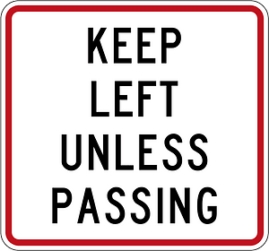 New Zealand road sign R7-1 (small) (obsolete)
