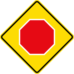 New Zealand road sign W10-1 (1987–2016)