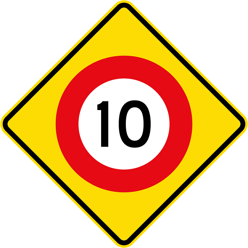 New Zealand road sign W10-3-10