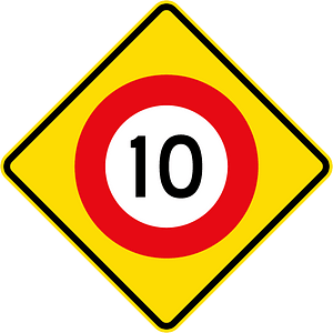 New Zealand road sign W10-3-10