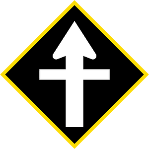 New Zealand road sign W11-2 (–1987)