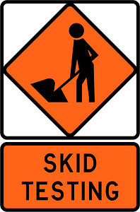 New Zealand road sign W1-1B + W1-1.12B
