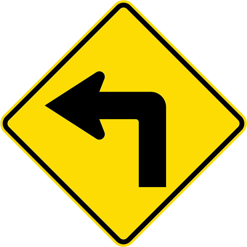 New Zealand road sign W12-1.1-L