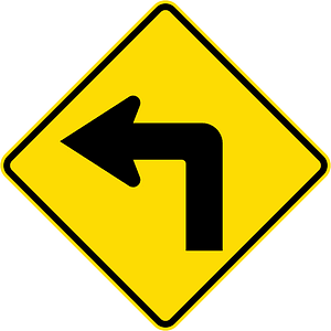 New Zealand road sign W12-1.1-L