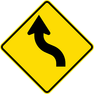 New Zealand road sign W12-2.1-L