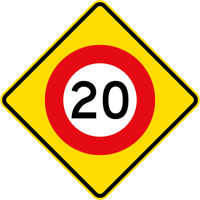 New Zealand road sign W10-3-20