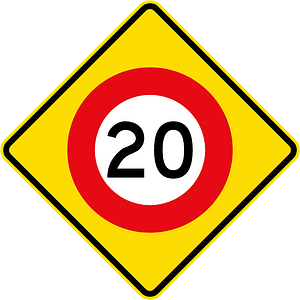 New Zealand road sign W10-3-20