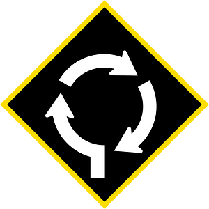 New Zealand road sign W11-1 (–1987)