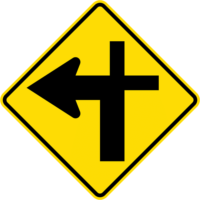 New Zealand road sign W11-2.1-L (1987–2016)