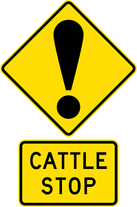 New Zealand road sign W14-8 + W14-8.2