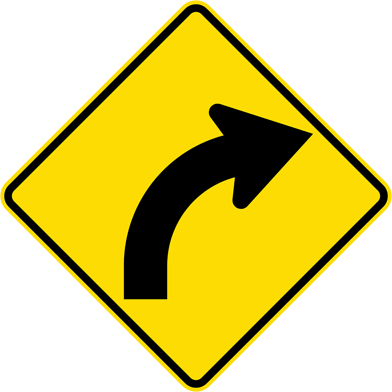New Zealand road sign W12-1.2-R