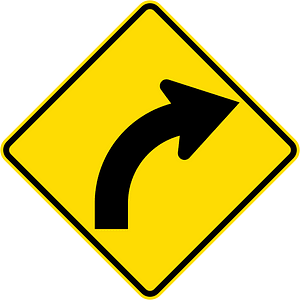 New Zealand road sign W12-1.2-R