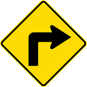 New Zealand road sign W12-1.1-R