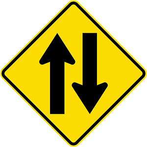 New Zealand road sign W14-2