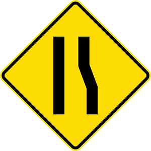 New Zealand road sign W13-1-R