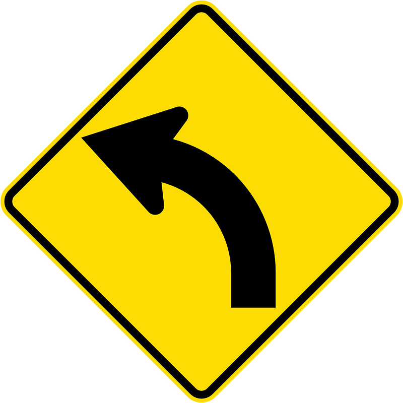 New Zealand road sign W12-1.2-L
