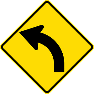 New Zealand road sign W12-1.2-L