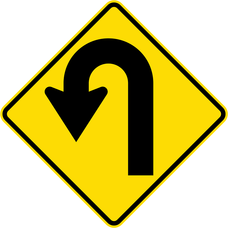 New Zealand road sign W12-1.4-L
